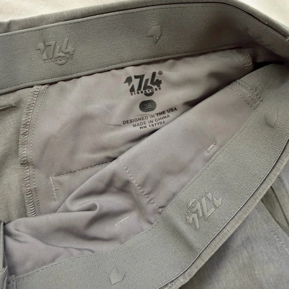 1764 Golf, mens Flat Front Heathered Gray Shorts
